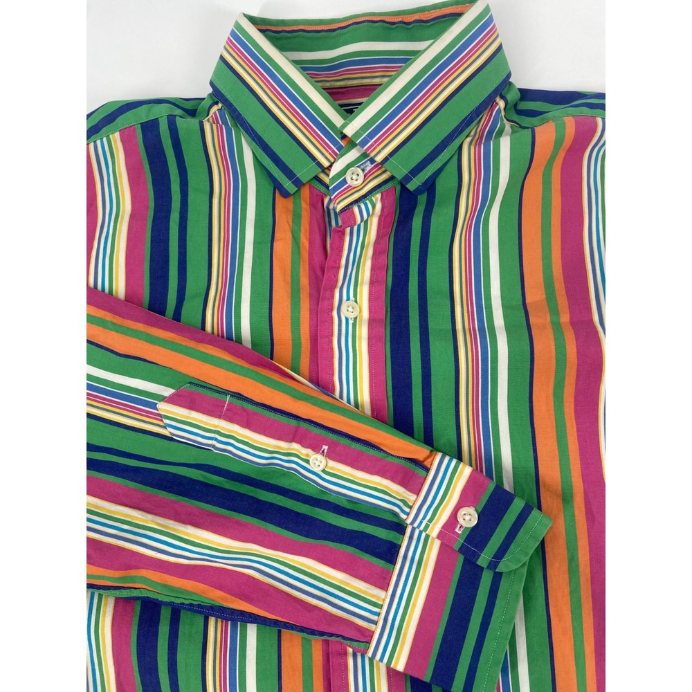 Polo Ralph Lauren Mens Regent Classic Fit Striped Button Down Shirt Large